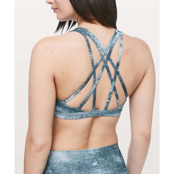 Lululemon Free To Be Serene Bra Sz 8 Azurite‎ Mint Tint Multi Sports Bra - Picture 1 of 10
